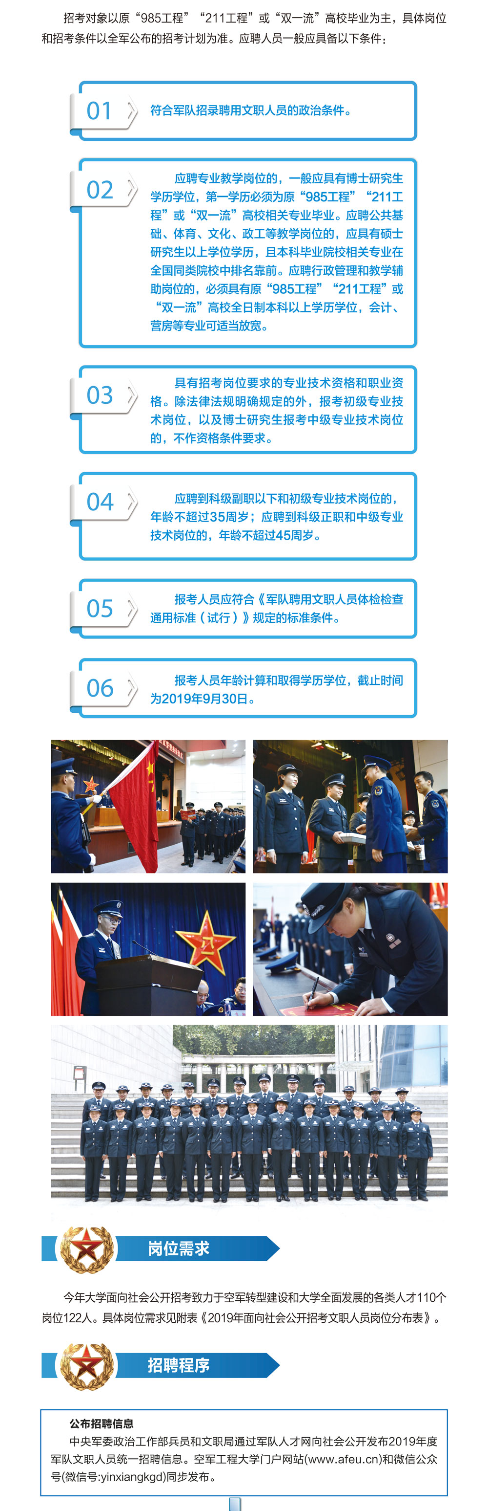 2019年空軍工程大學(xué)文職人員招聘簡章|122人(圖2)