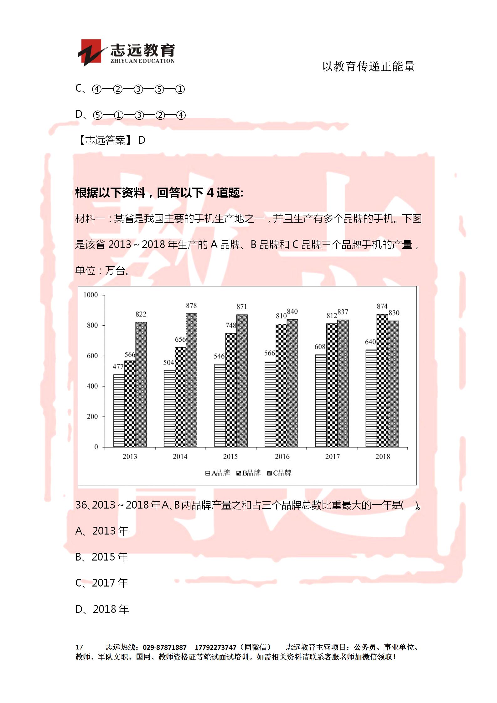 對(duì)答案！2020年軍隊(duì)文職《公共科目》【志遠(yuǎn)考生回憶版】(圖17)